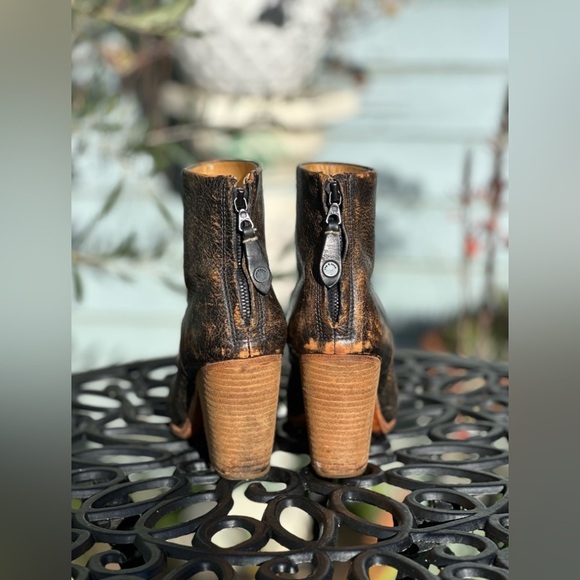 Rag & Bone — Classic Newbury Distressed Brown Leather Boots - Picture 3 of 9